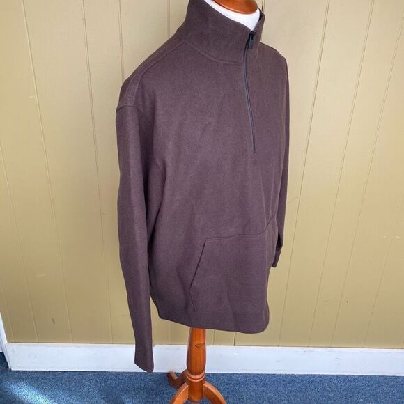 Express men L new with tags quarter zip Longsleeve pullover brown - Picture 5 of 11